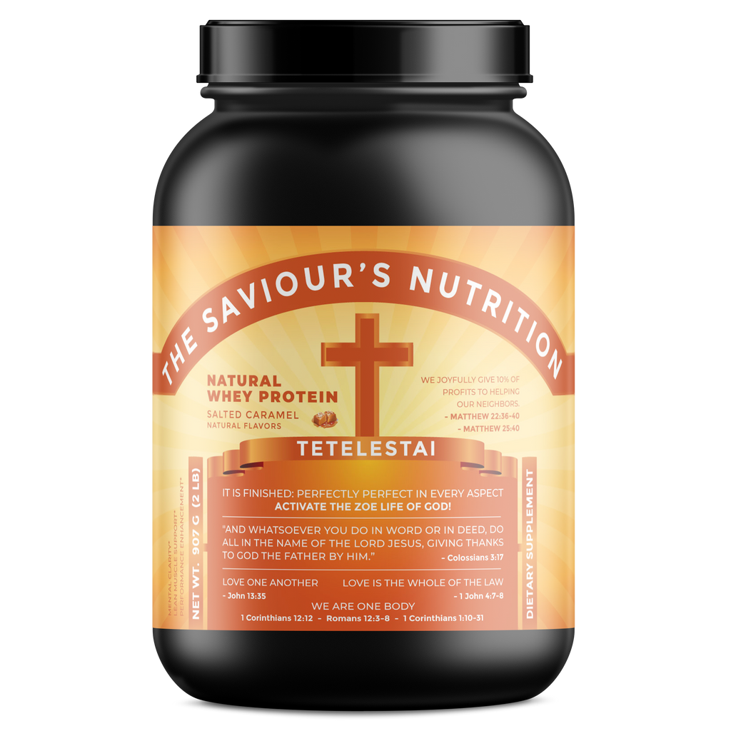 2 lbs - Natural Whey Protein - Salted Caramel Flavor - The Hipster Exchange General Store and Trading Post