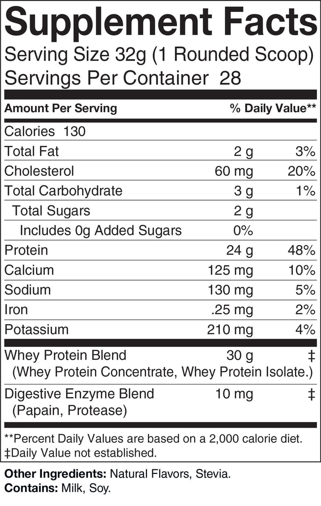 2 lbs - Natural Whey Protein - Salted Caramel Flavor - The Hipster Exchange General Store and Trading Post