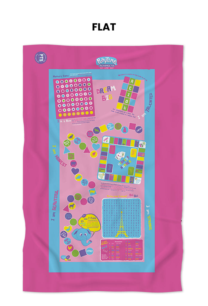 Playtime Bed Sheets - Pink - The Hipster Exchange General Store and Trading Post
