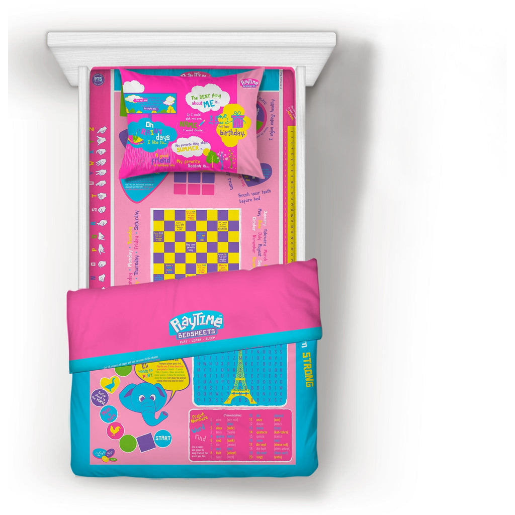 Playtime Bed Sheets - Pink - The Hipster Exchange General Store and Trading Post