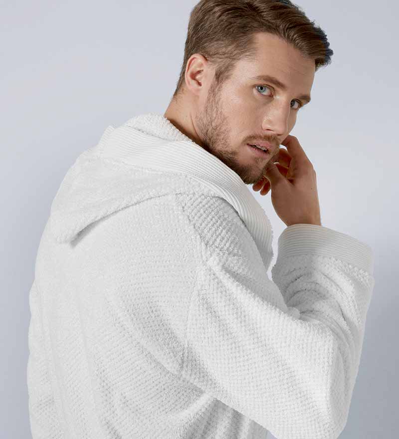 Men's Luxury Turkish Cotton Terry Cloth Robe with Hood - The Hipster Exchange General Store and Trading Post