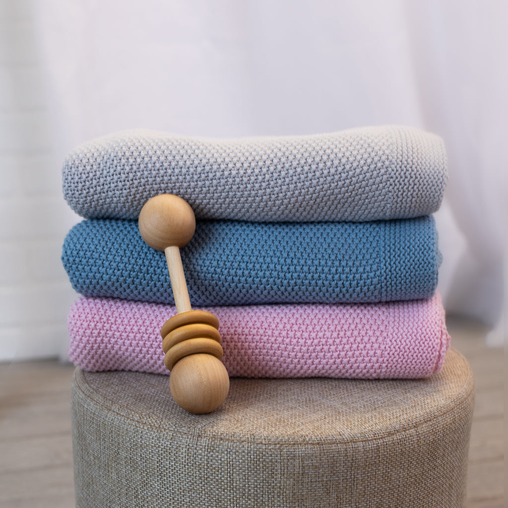 100% Cotton Knit Baby Blanket - The Hipster Exchange General Store and Trading Post