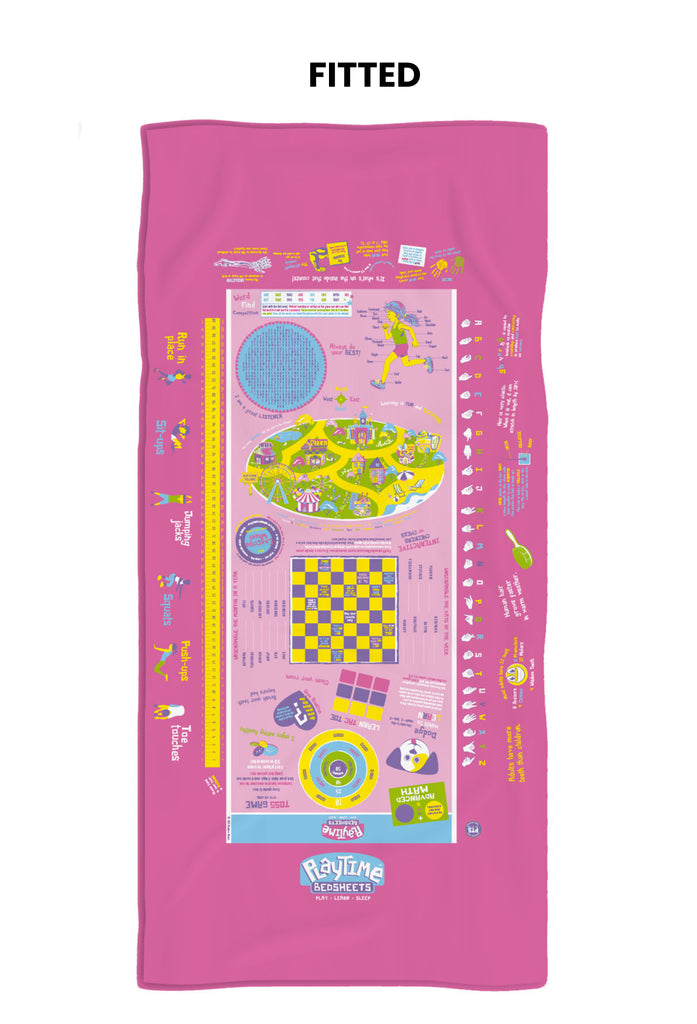 Playtime Bed Sheets - Pink - The Hipster Exchange General Store and Trading Post