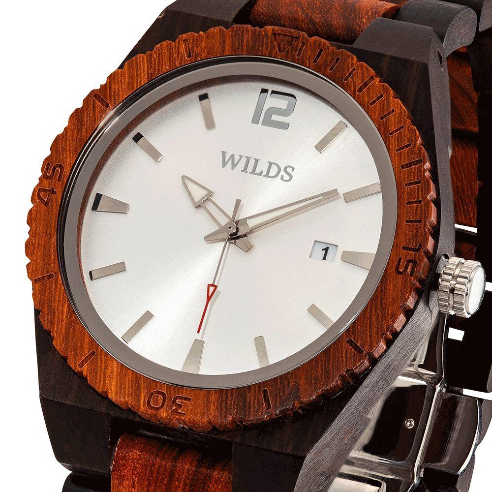 Men's Custom Engrave Ebony & Rose Wooden Watch - Personalize Your Watch - The Hipster Exchange General Store and Trading Post