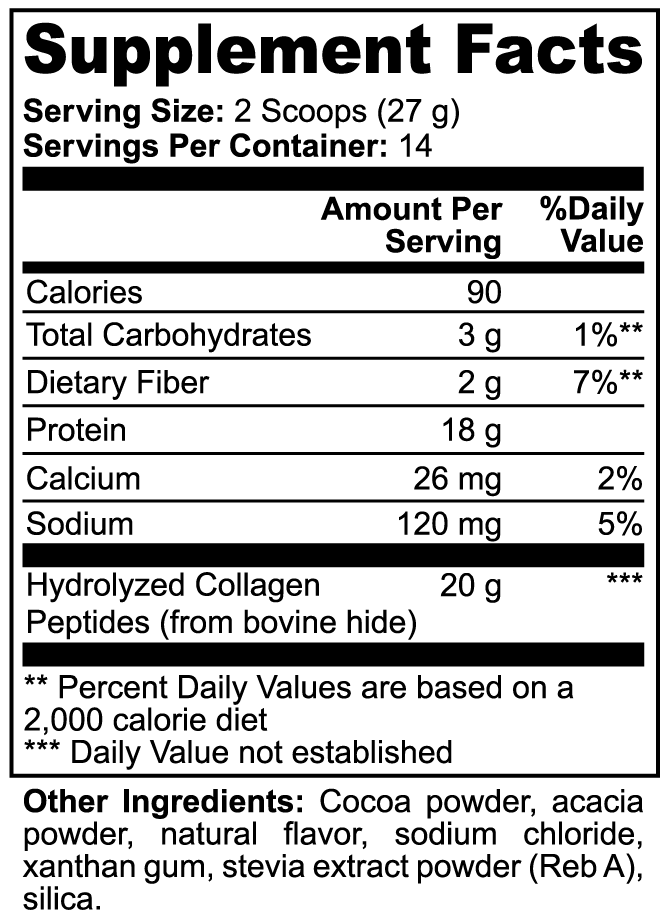 Grass-Fed Collagen Peptides Powder (Chocolate) - The Hipster Exchange General Store and Trading Post