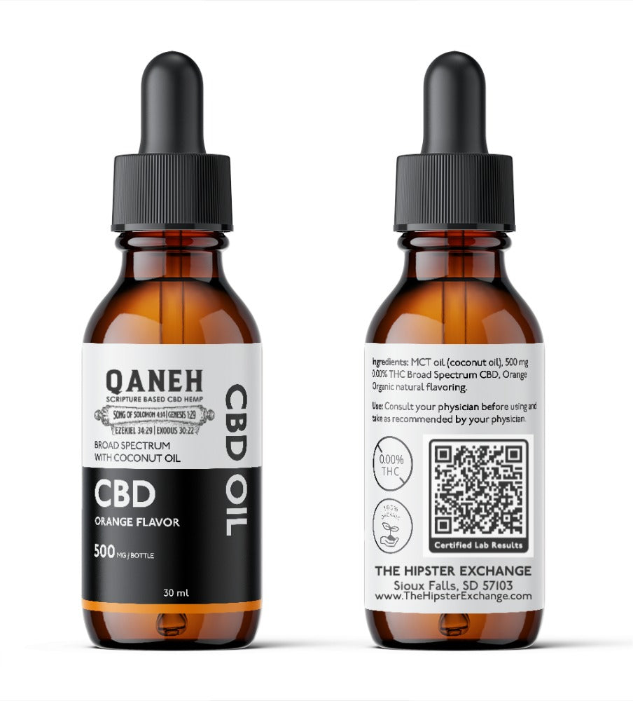 Orange flavor CBD oil tincture | 1 oz | 500 mg | 17 mg CBD/ml