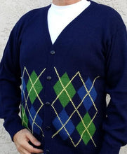 Load image into Gallery viewer, Argyle Golf Alpaca Cardigan
