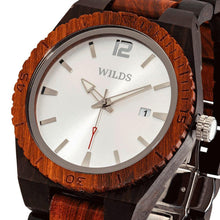 Load image into Gallery viewer, Men&#39;s Custom Engrave Ebony &amp; Rose Wooden Watch - Personalize Your Watch
