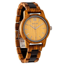 Load image into Gallery viewer, Men&#39;s Handmade Engraved Ambila Wooden Timepiece - Personal Message on the Watch
